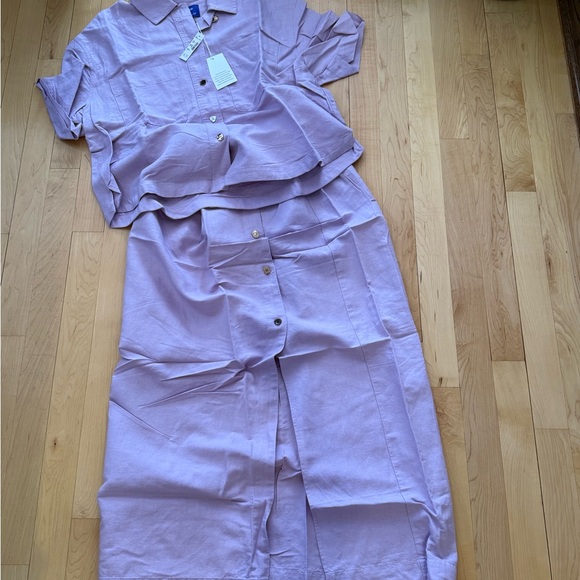 NWT- Madewell x Lisa Says Gah! Button Front Maxi Skirt & matching top! - Picture 5 of 5